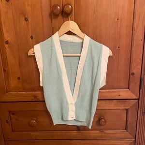 Vintage Knit Vest with Button Detail